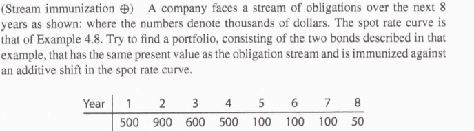 Please help with the question stream immunization below and explain it (Stream