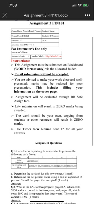  please i need great answer and long clear answer. 7:58 Assignment