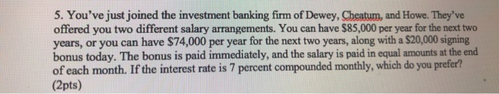  i need the formula for the 2 options in excel. thanks
