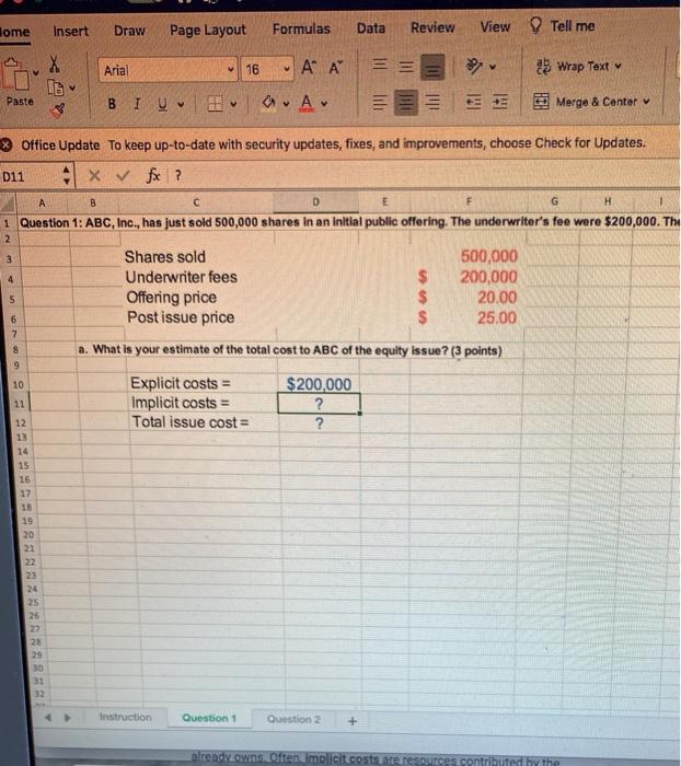  Home Insert Draw Page Layout Formulas Data Review View Tell me