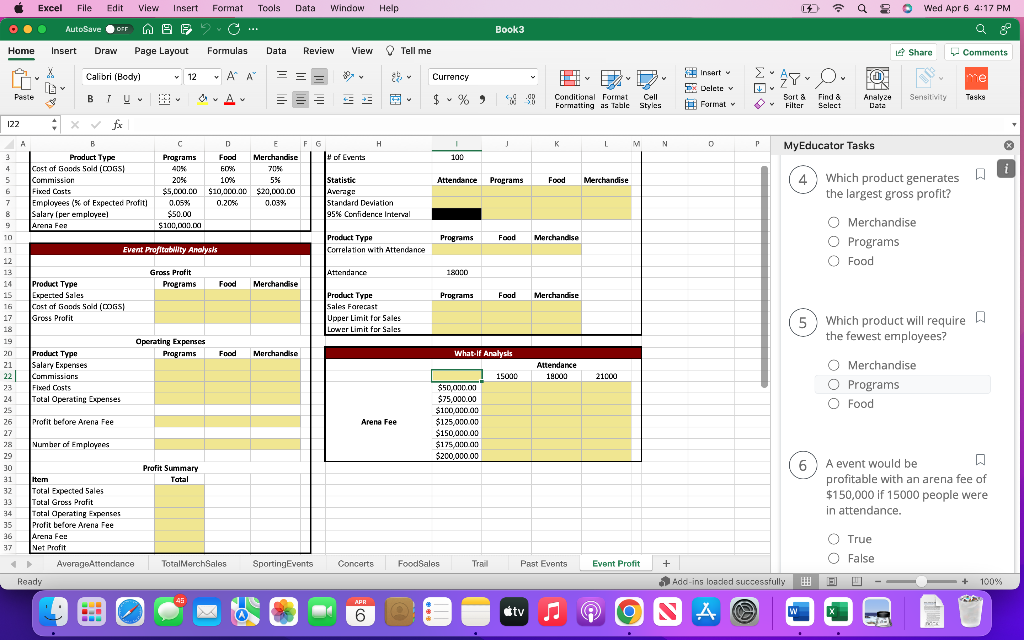 Attendance Programs Food 6 Fixed Costs $5,000.co $10,000.00 $20,000.00 Average 7 Employees
