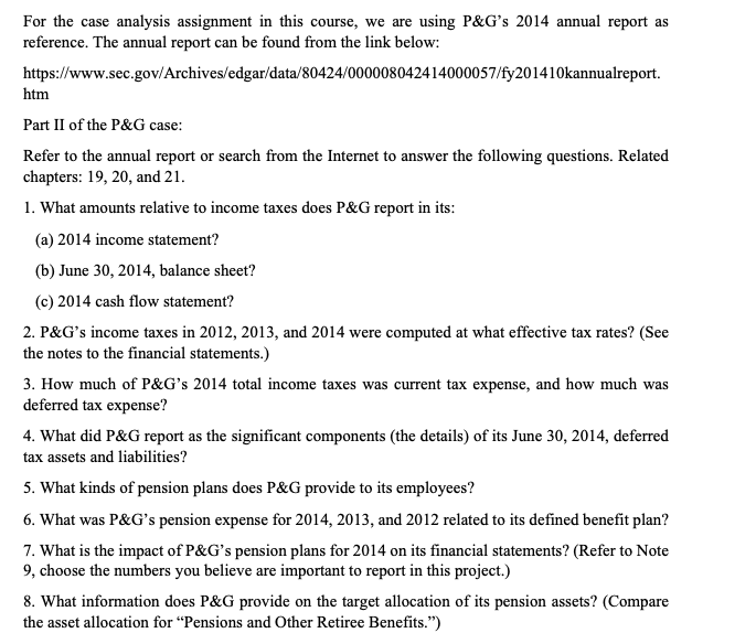 For the case analysis assignment in this course, we are using