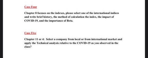 i need answer for this two cases , the first case need