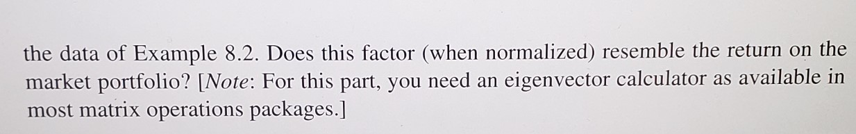 and let V be the corresponding covariance matrix. An eigenvector of V