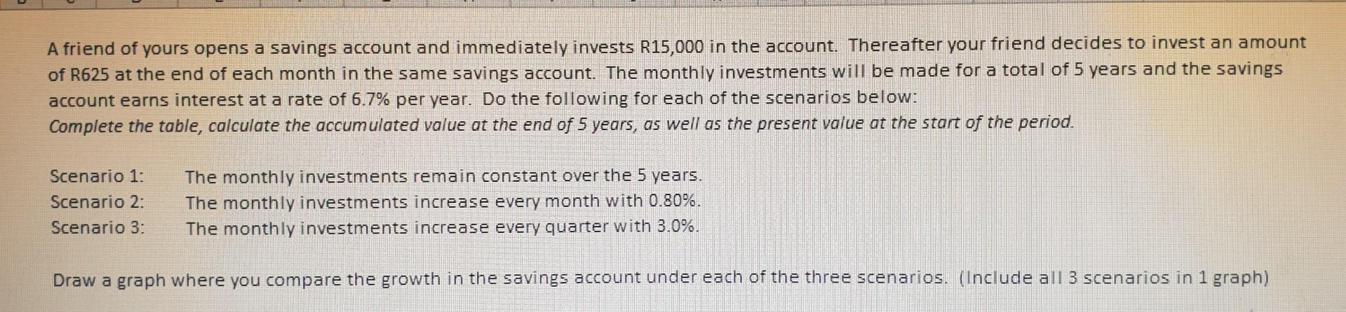 Hi, please help me step by step complete scenario 2. A friend