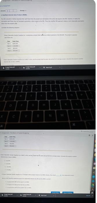 Ch 11: Assignment - The Basics of Capital Budgeting 0 x Year