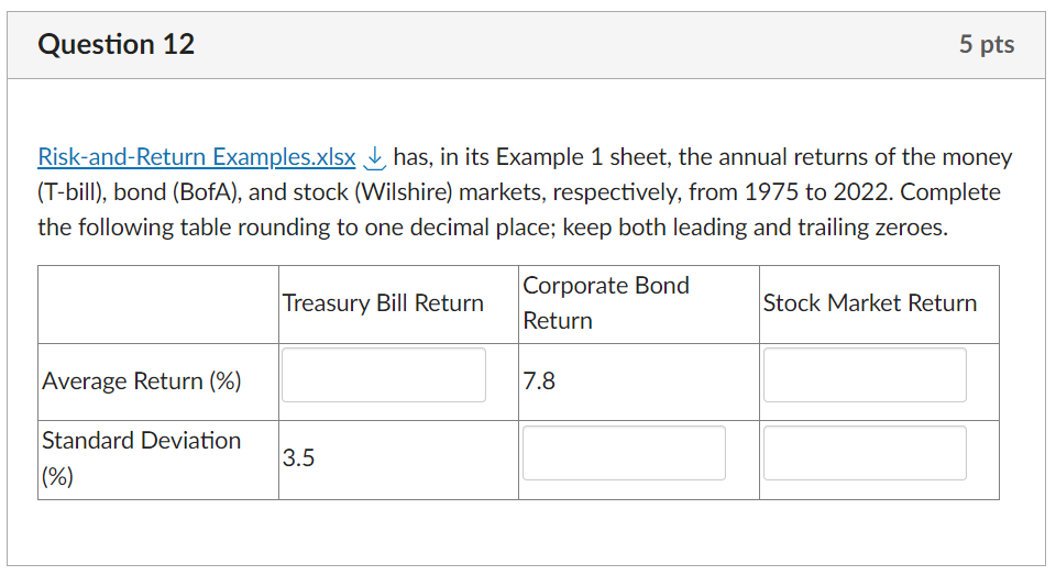 Risk-and-Return Examples.xlsx Download Risk-and-Return Examples.xlsxhas, in its Example 1 sheet, the