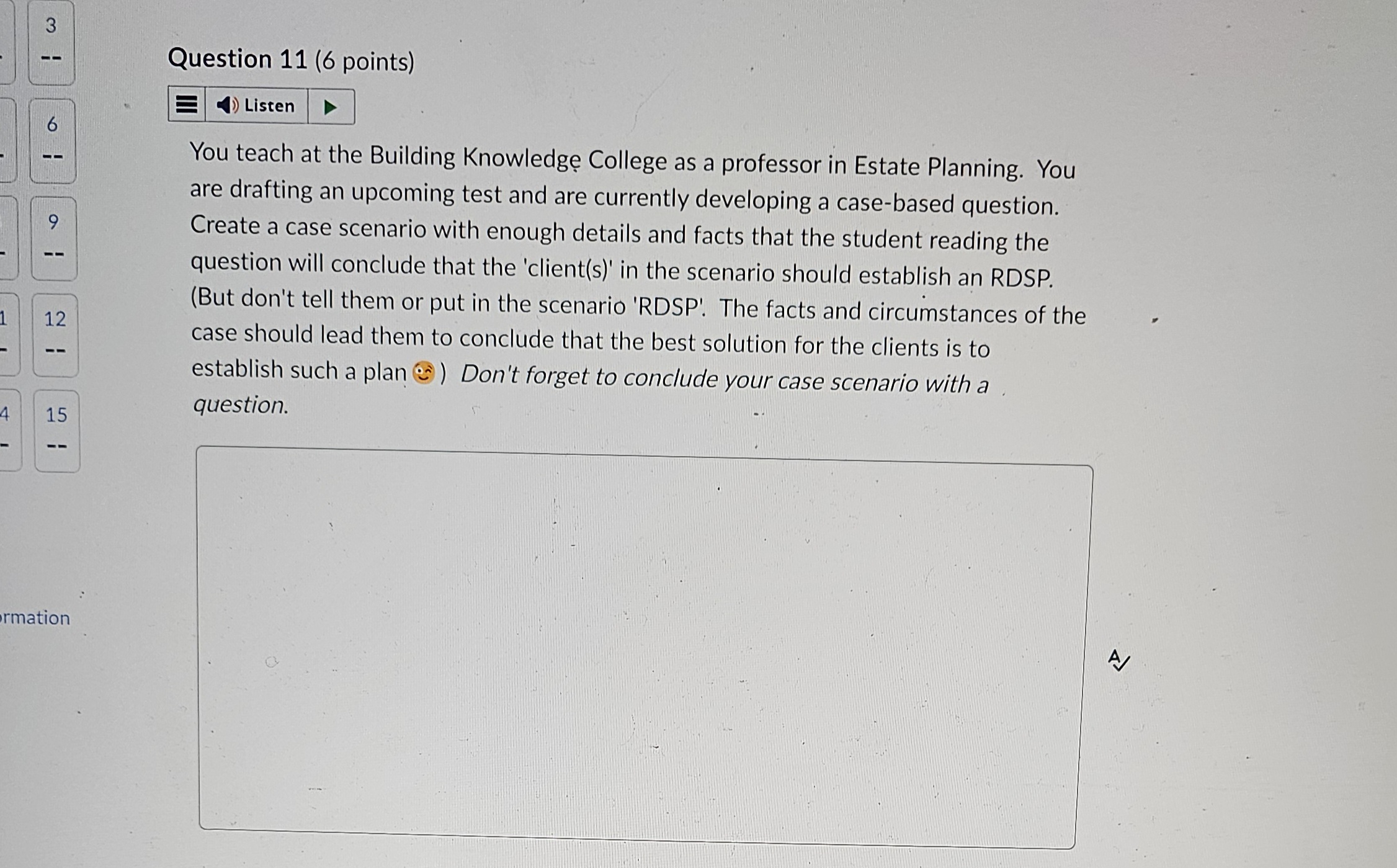  3 Question 11(6 points) 6 You teach at the Building Knowledge