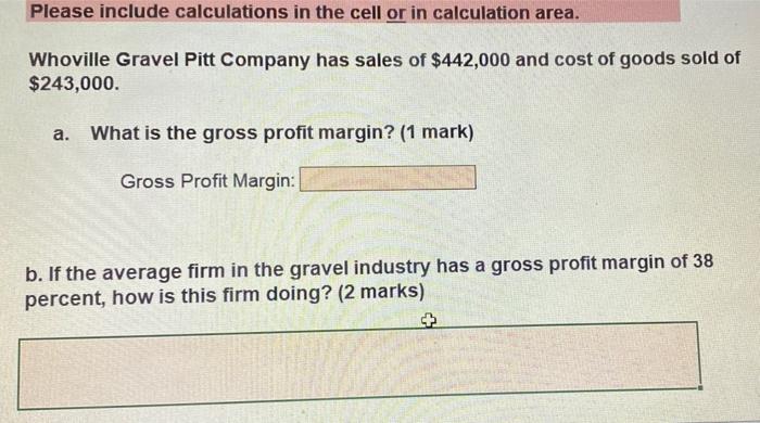  Please include calculations in the cell or in calculation area. Whoville
