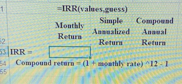 simple annualized return, and compound annual return. -40. Urban Housing Agency (UHA)