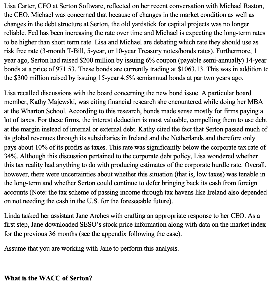  Lisa Carter, CFO at Serton Software, reflected on her recent conversation