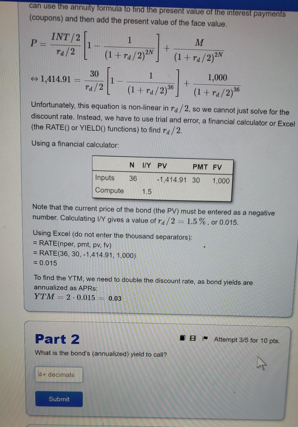 twice a year and has 18 years to maturity, a face value