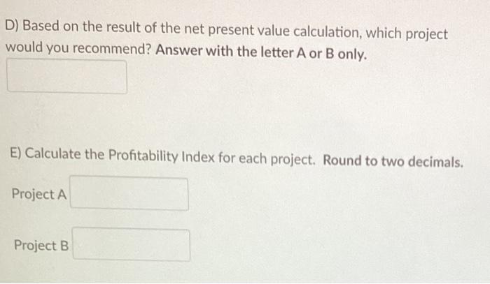 is 14%. using this information, answer the questions below: Year 0 1