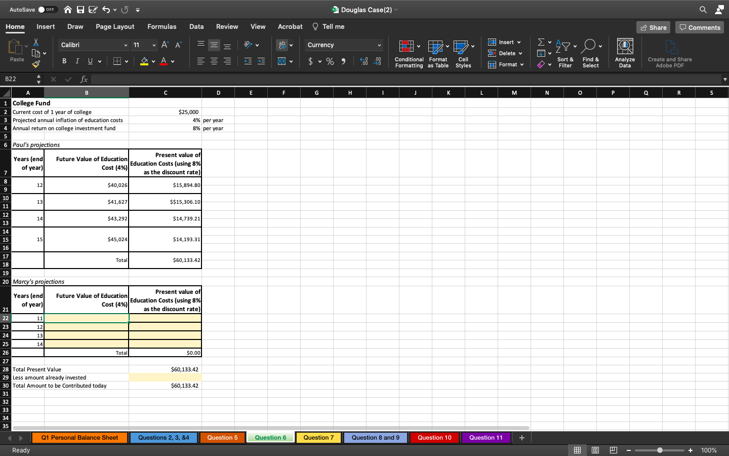 Portfolio, etc.). Question 1. Mary understands that although the family doesn't maintain