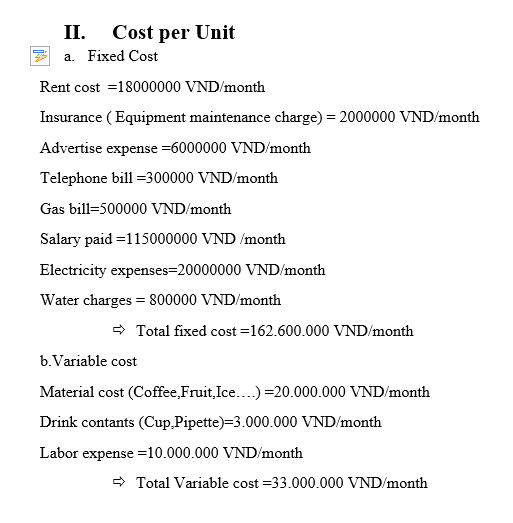 2 year Budget:500,000,000. Cost :Direct Plates, glasses, etc. worth approximately 15.000.000 VND