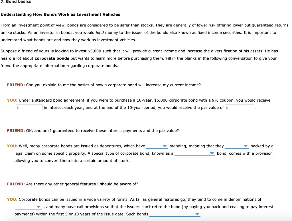 DROP DOWN OPTIONS 1. (junior / senior) 2. (are / are not)