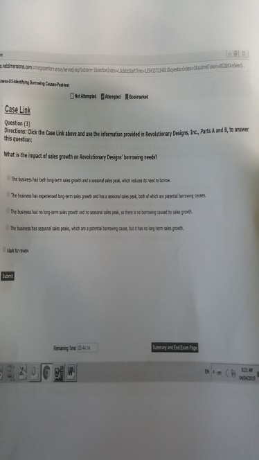 Case Link Question (3) Directions Click the Case Lint above and