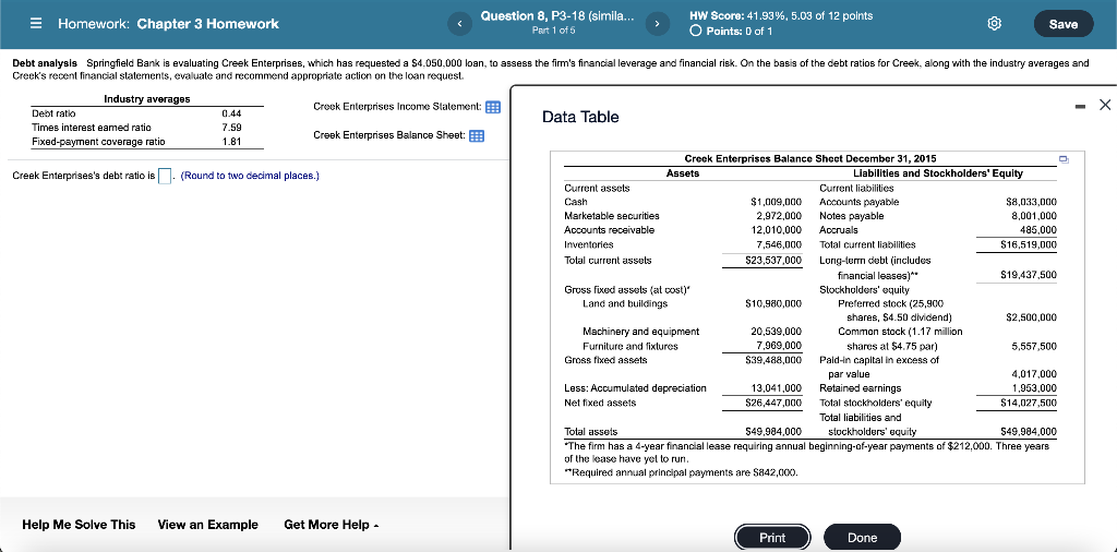 of 5 HW Score: 41.93%, 5.03 of 12 points O : 0