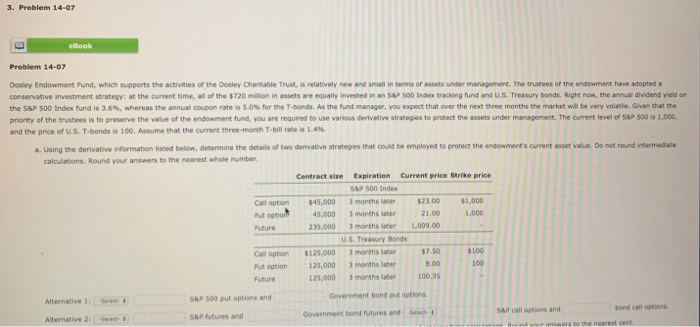  3. Problem 14-07 Problem 14-07 Dosley Endowment Fund, which supports the