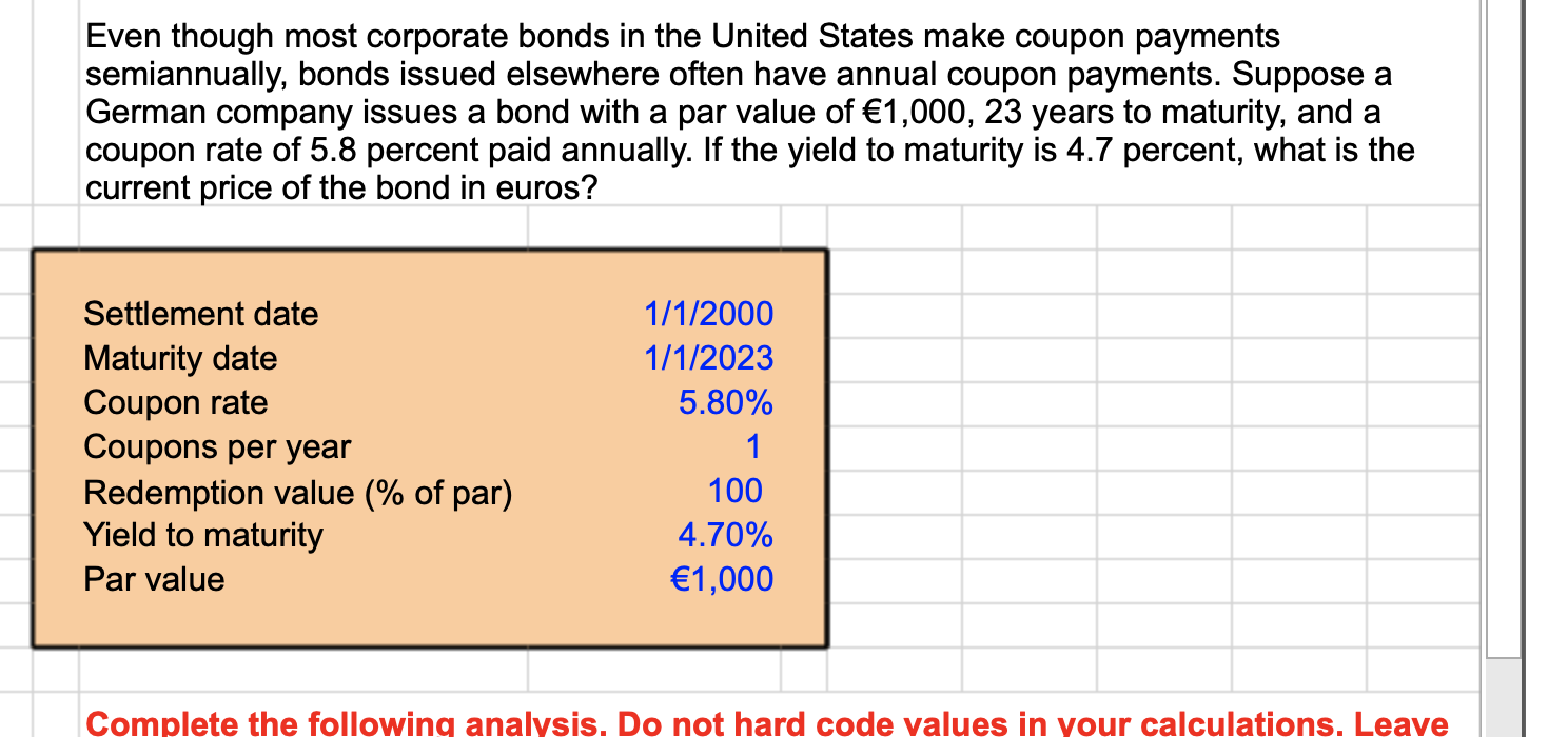 Need it answering in an excel format using the numbers above Even