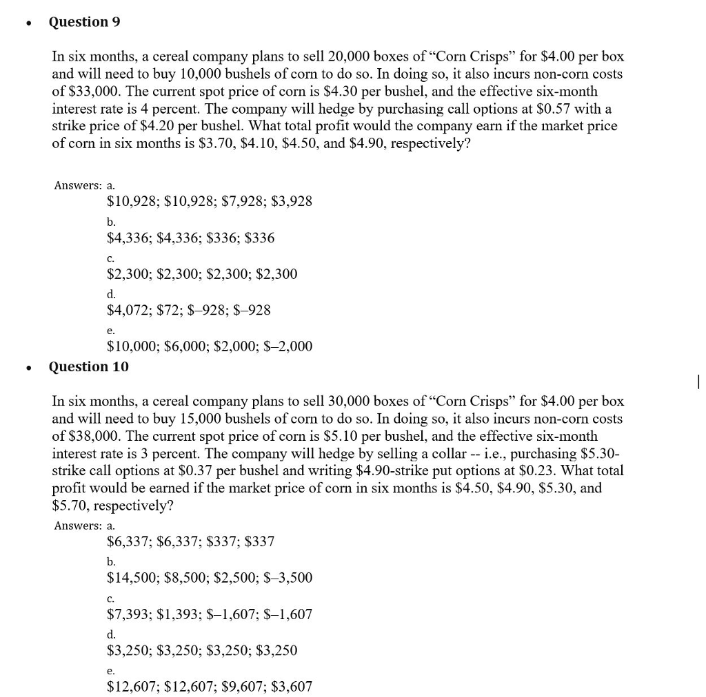  Please explain how to get answers for both with formulas. Thank