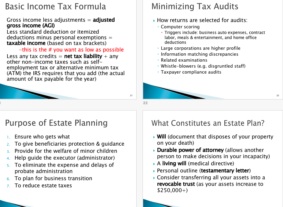 plz answer the questions individually Basic Income Tax Formula Minimizing Tax