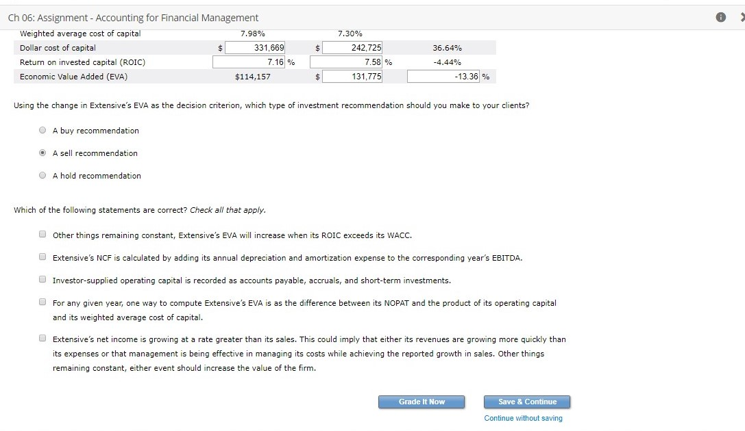 that you use several metrics has changed, and he has provided you