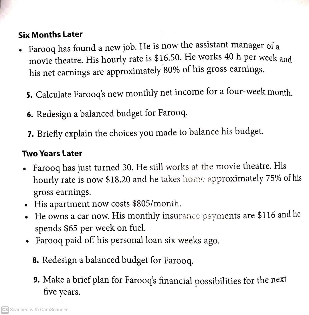 He works in a call centre at a major bank and his