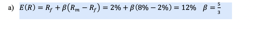 QUESTION :The table below provides information on two individual risky assets A,
