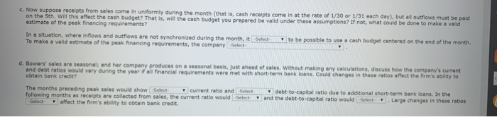 Fashion Designs, is planning to request a line of credit from her