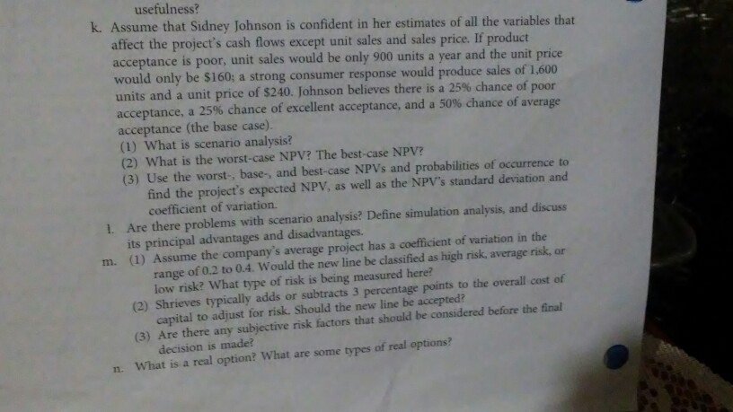 MBA The production line would be set up in ununed space in