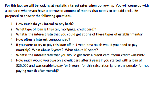  NEED HELP! WILL RATE HIGH! For this lab, we will be