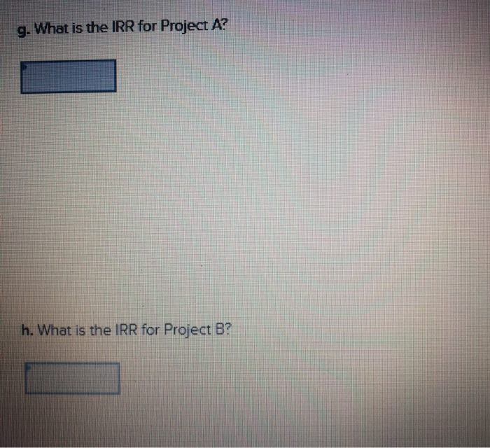 discounted payback period for Project B? What is the NPV for Project