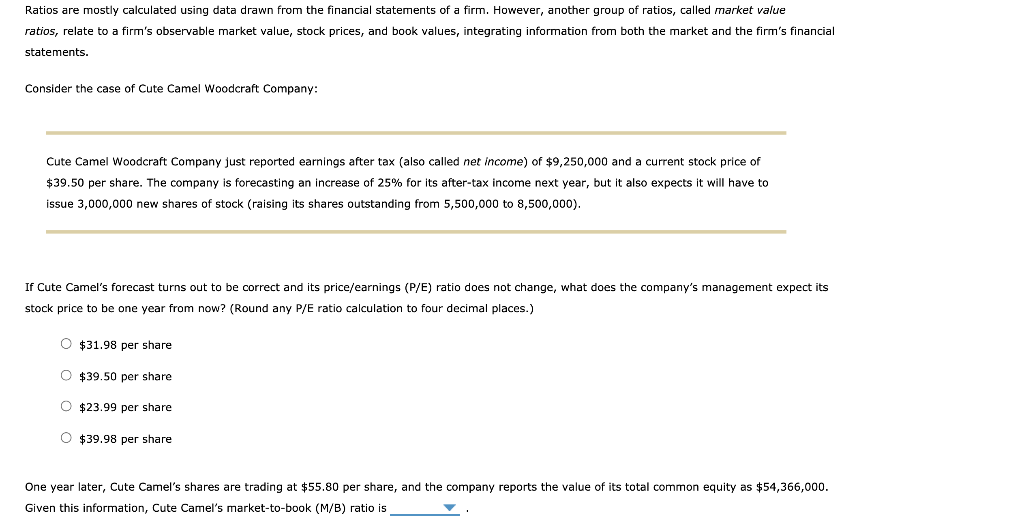  Ratios are mostly calculated using data drawn from the financial statements