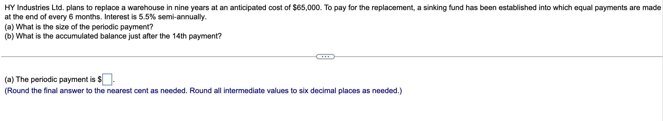  HY Industries Ltd. plans to replace a warehouse in nine years