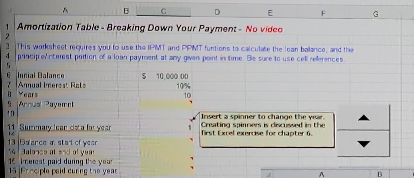  please help me figure out the formulas for the highlighted boxes