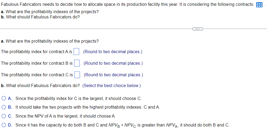 Chapter 8 | Question 4: Please answer the questions below (see image