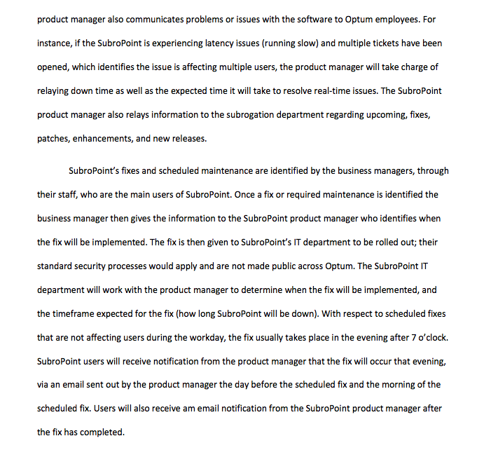 application hosting and capacity requirements, we will identify where SubroPoint is housed