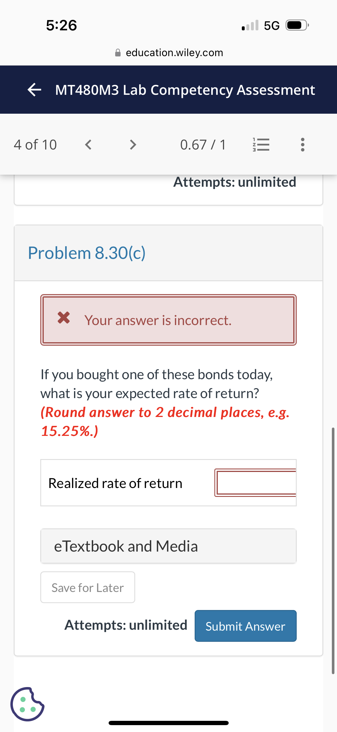 of 10.435 percent and a yield to maturity of 6.2 percent. Assume