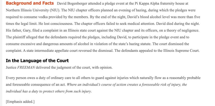 After reading the case, you will write in your own words a