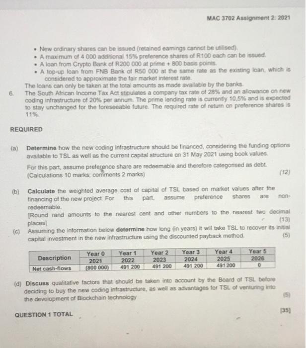 1 (35 marks, 63 minutes) Tech-Savvy Lim (TL) is a technology innovation