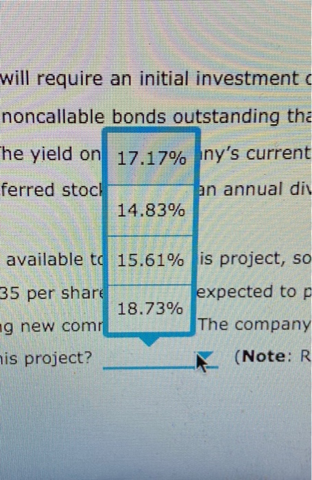 of Kuhn Co. Kuhn Co. is considering a new project that will