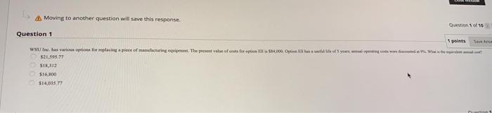  A Moving to another question will save this response. Question 110