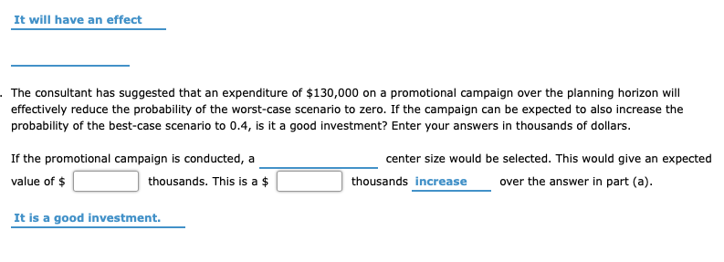 want a large center that would be a showcase for the area.
