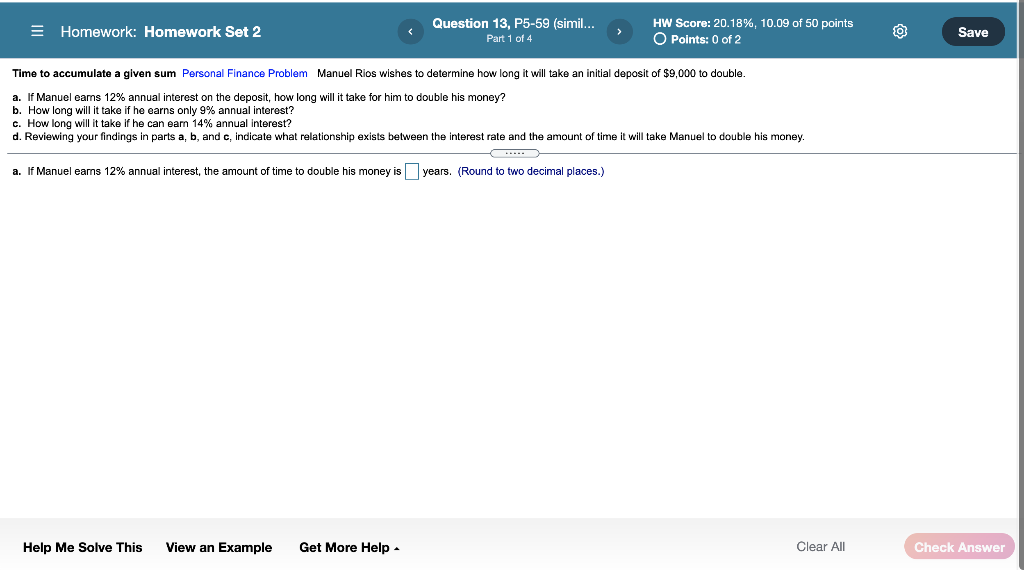 = Homework: Homework Set 2 Question 13, P5-59 (simil... Part 1