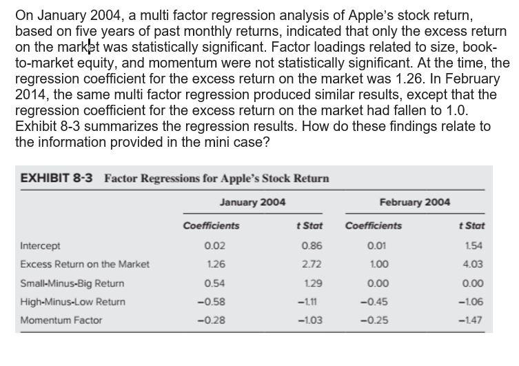 Please explain for me what the coefficients and t Stat show in