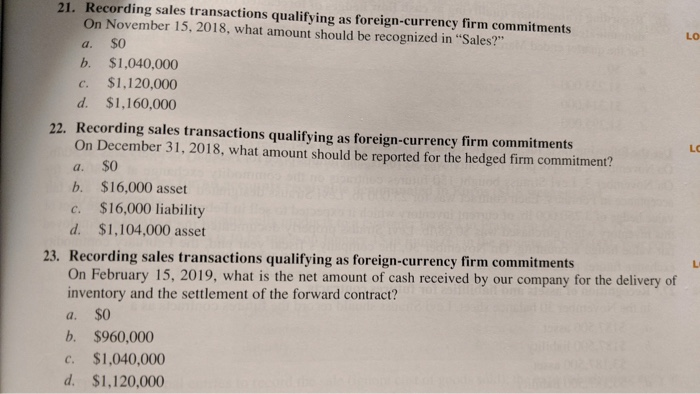 the following facts for Multiple Choice problems 21 through 23: Assume our