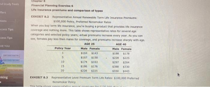  nd Study Tools ters tions eccess Tips scess Tips Chapter 8