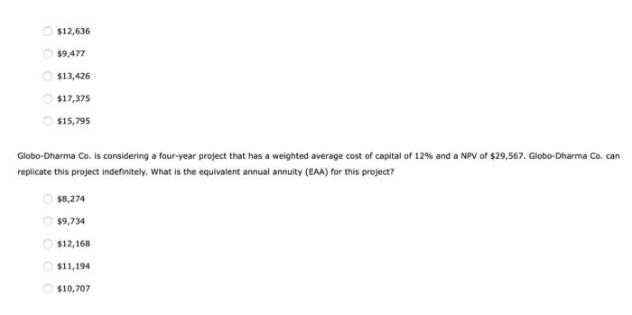 it chooses project A, Globo-Dharma Co. will have the opportunity to make