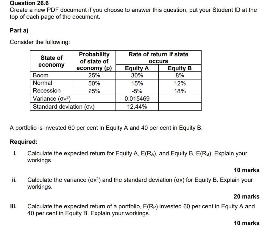 Question 26.6 Create a new PDF document if you choose to